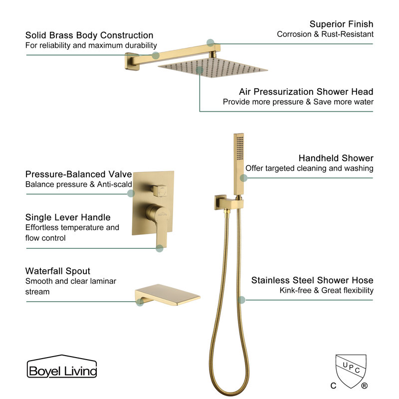 Boyel Living Shower Faucet with Roughin Valve & Reviews Wayfair